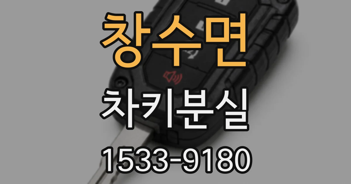 창수면 차키분실