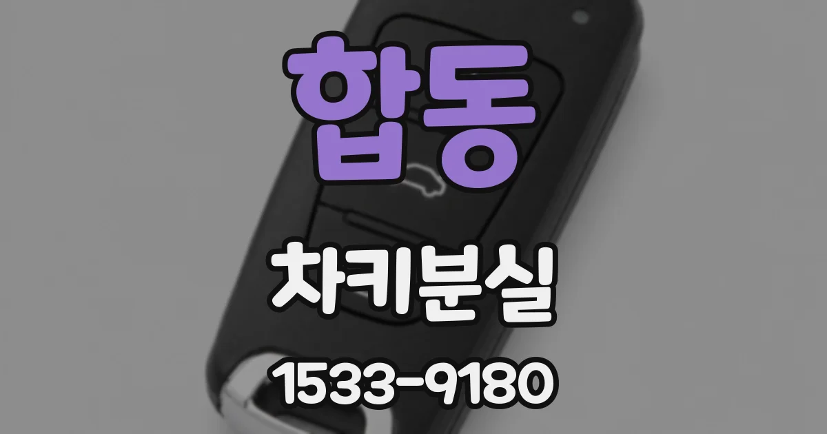 합동 차키분실
