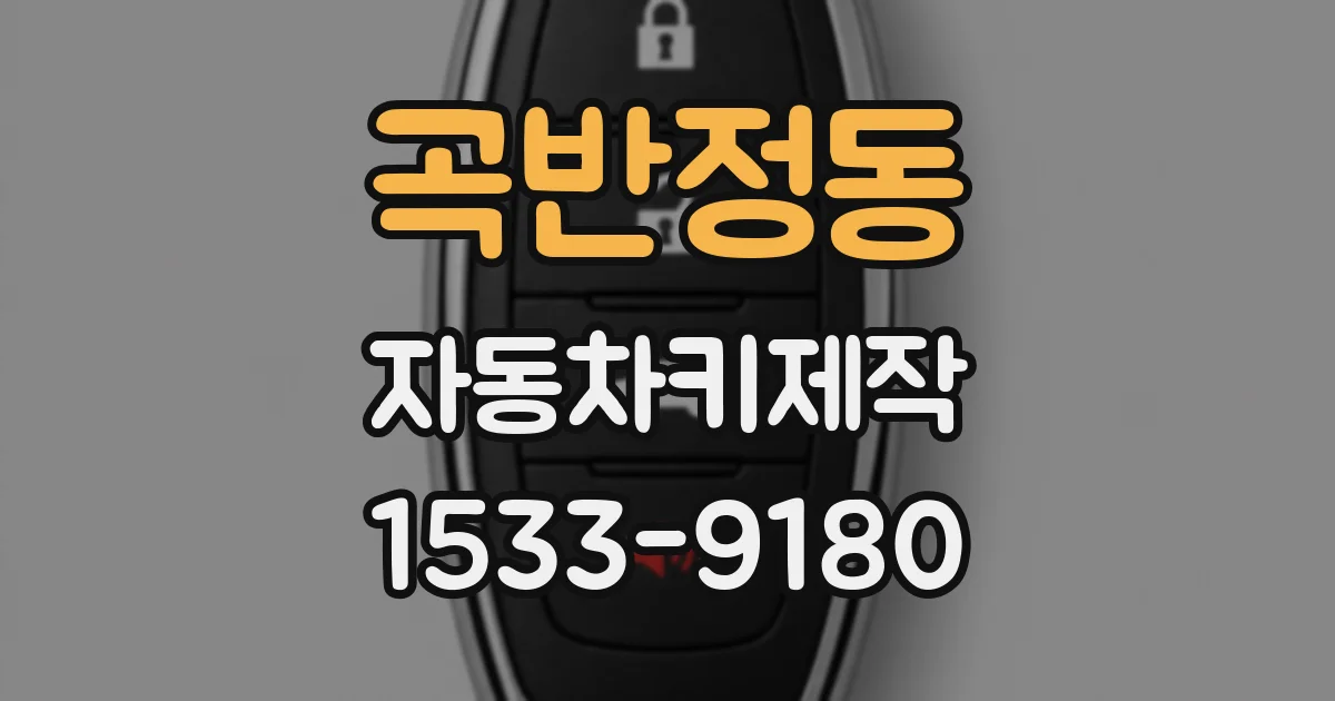 곡반정동 자동차키제작