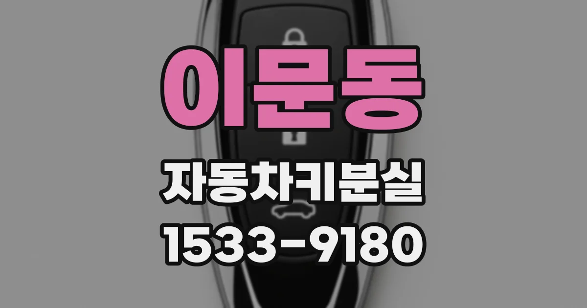 이문동 자동차키분실