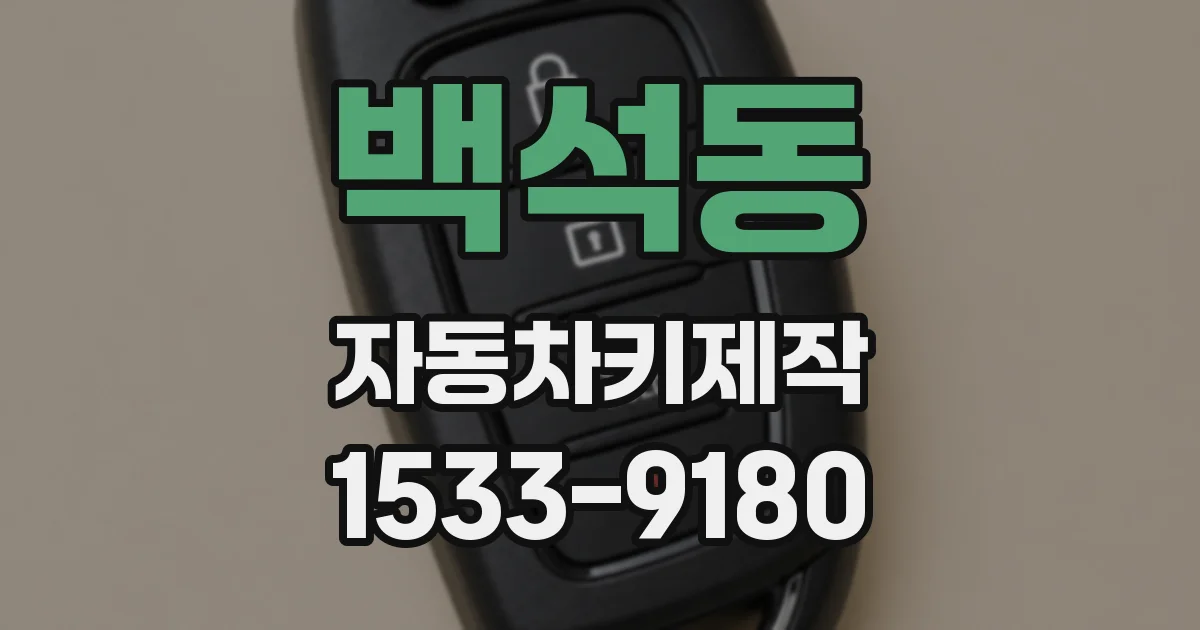 백석동 자동차키제작