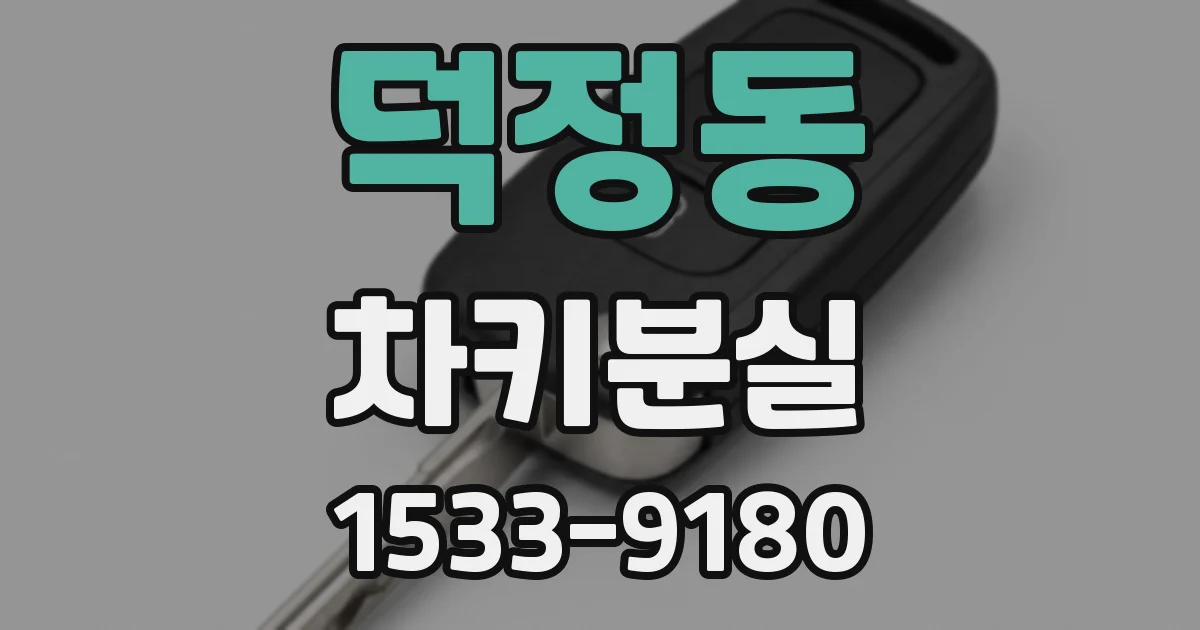 덕정동 차키분실