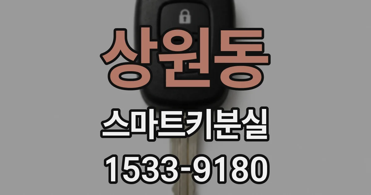 상원동 스마트키분실