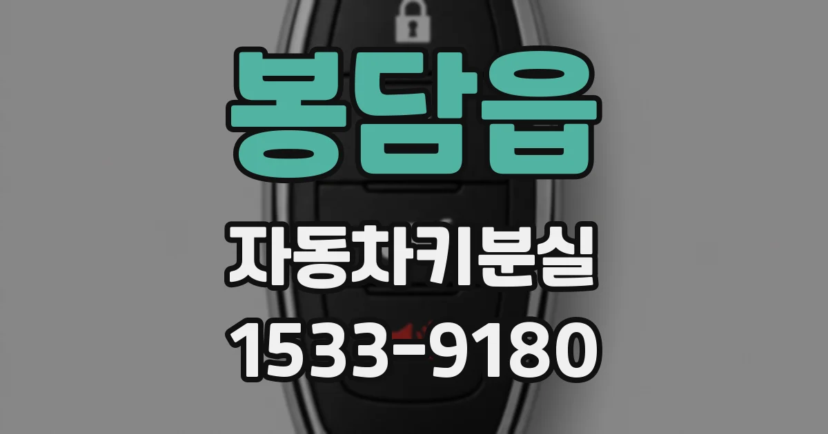 봉담읍 자동차키분실