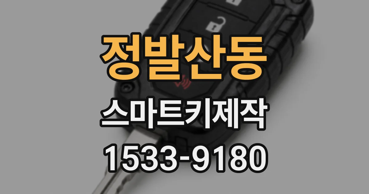 정발산동 스마트키제작