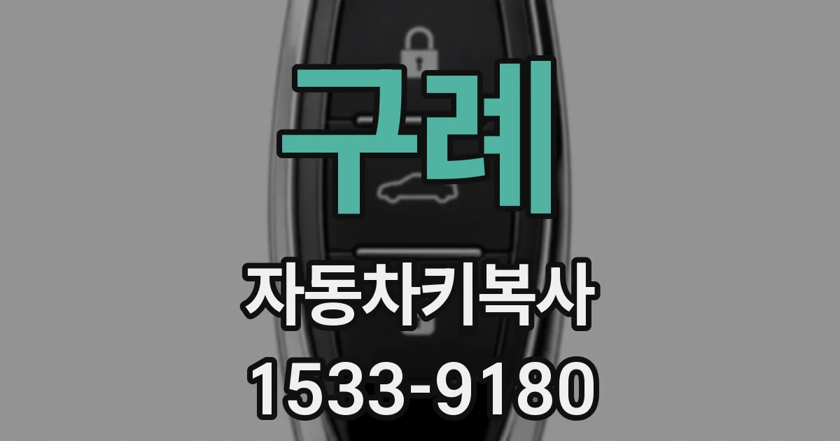 구례 자동차키복사