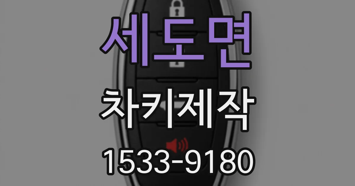세도면 차키제작