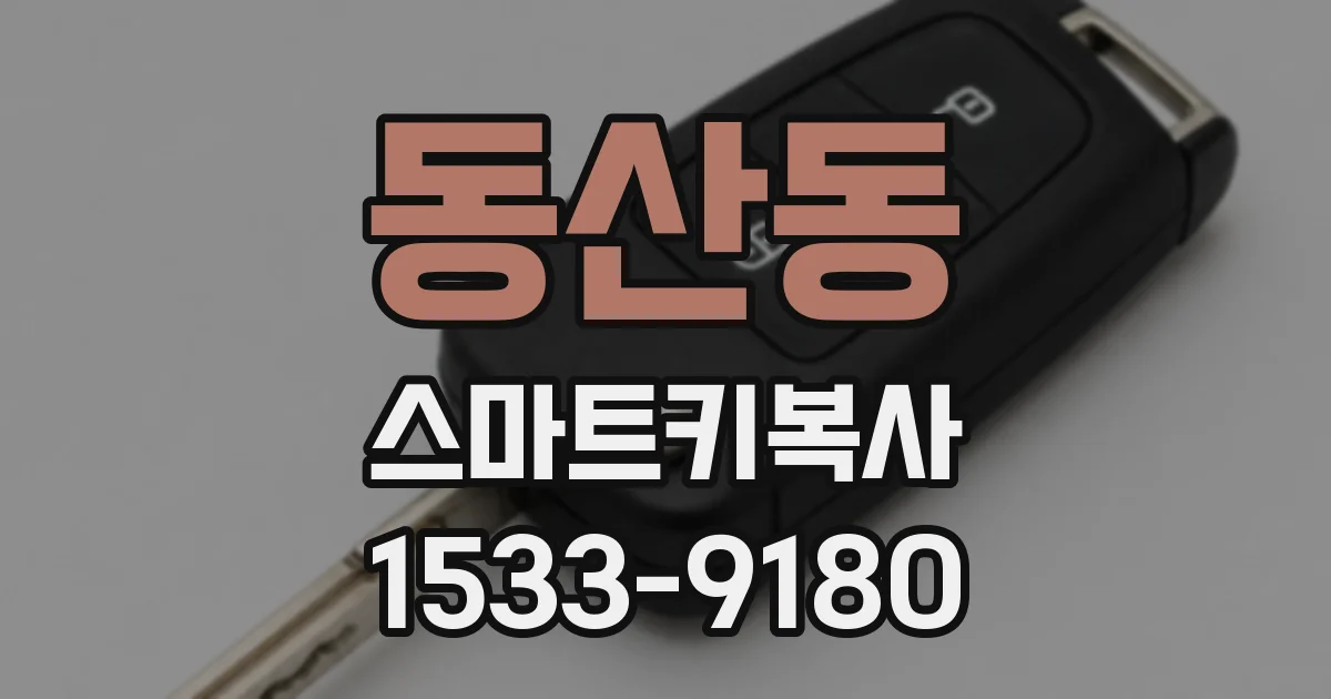 동산동 스마트키복사