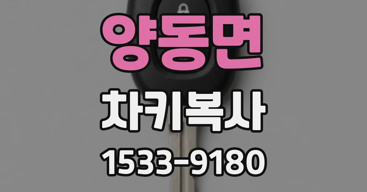 양동면 차키복사