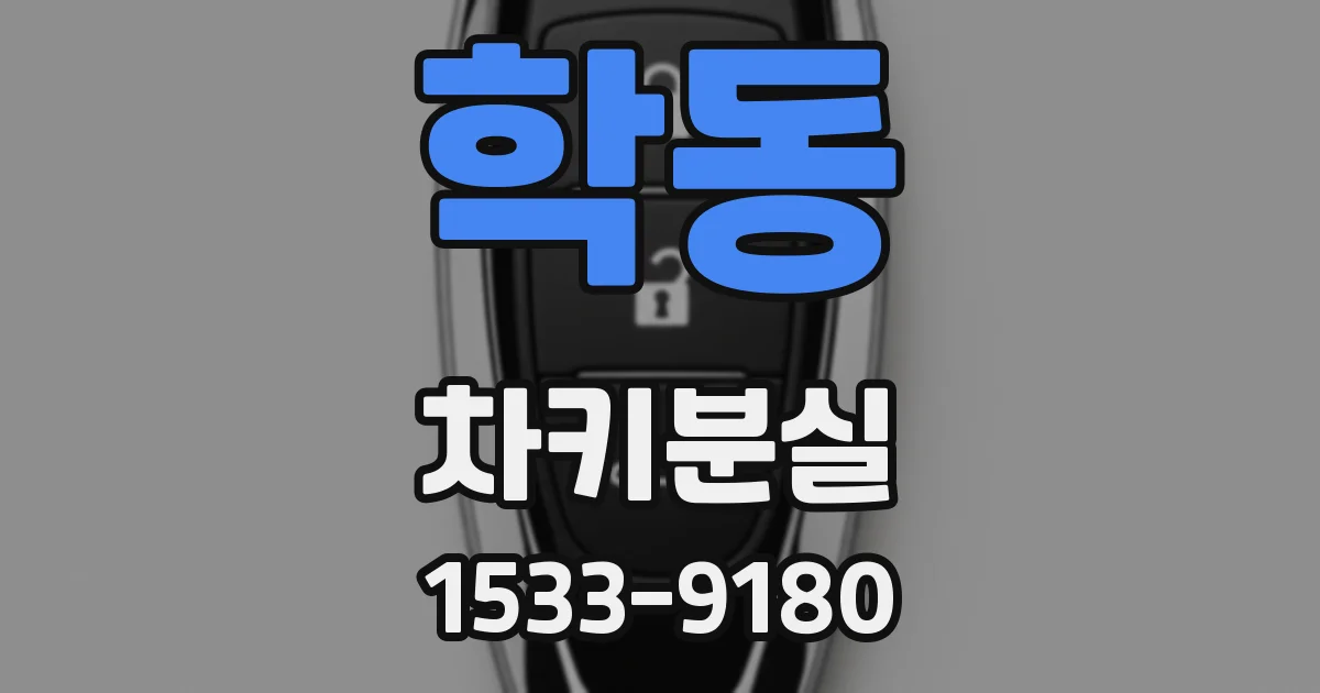학동 차키분실