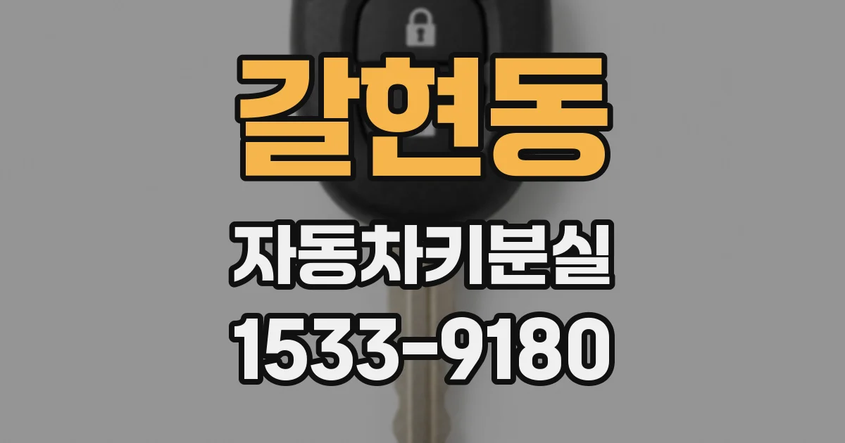 갈현동 자동차키분실