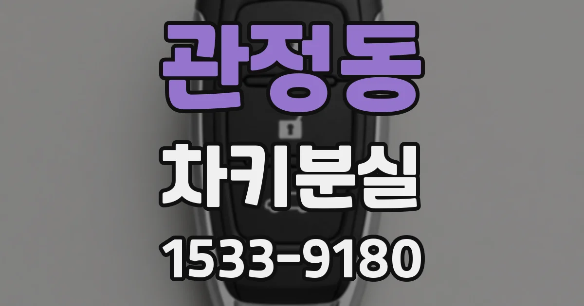 관정동 차키분실