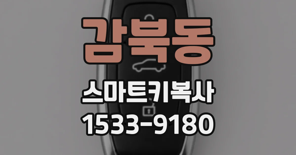 감북동 스마트키복사