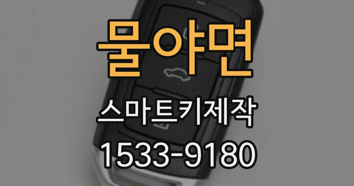 물야면 스마트키제작