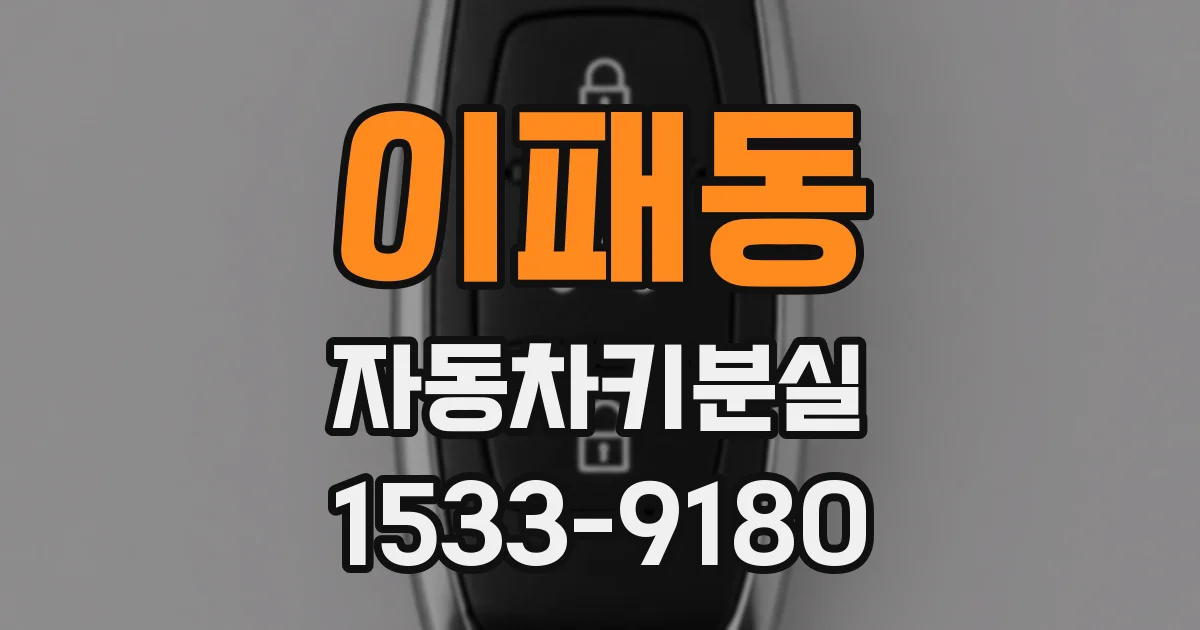 이패동 자동차키분실