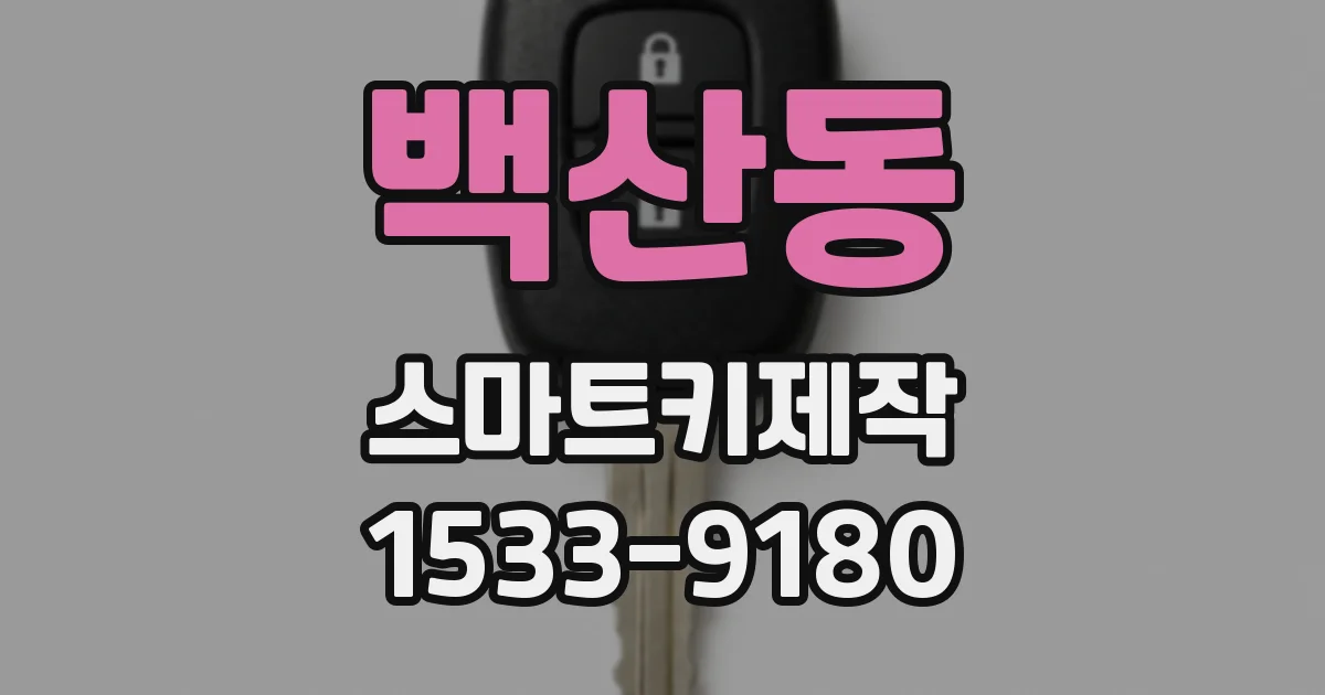 백산동 스마트키제작