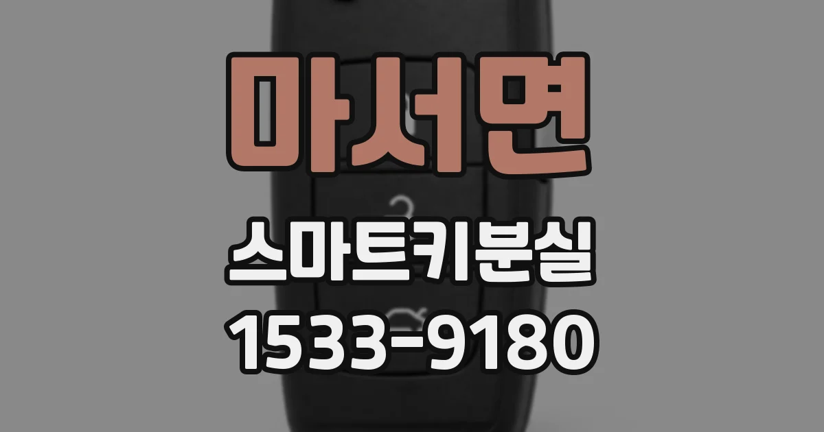 마서면 스마트키분실