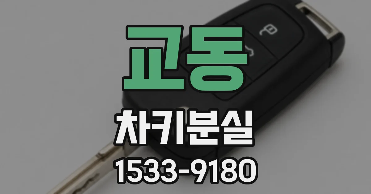 교동 차키분실