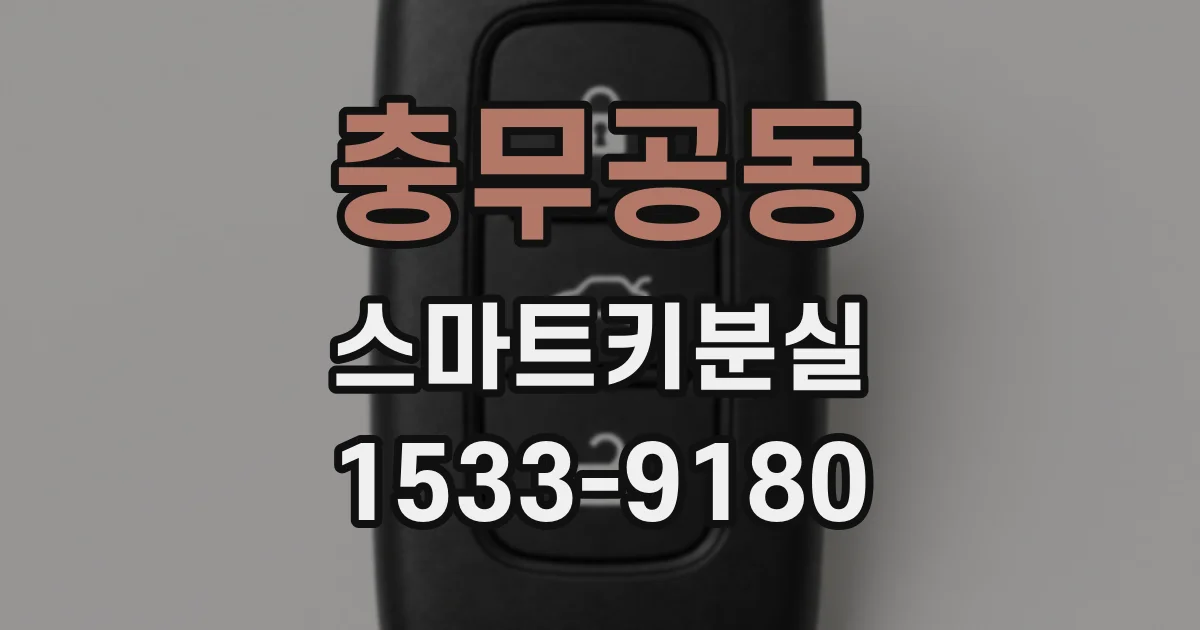 충무공동 스마트키분실