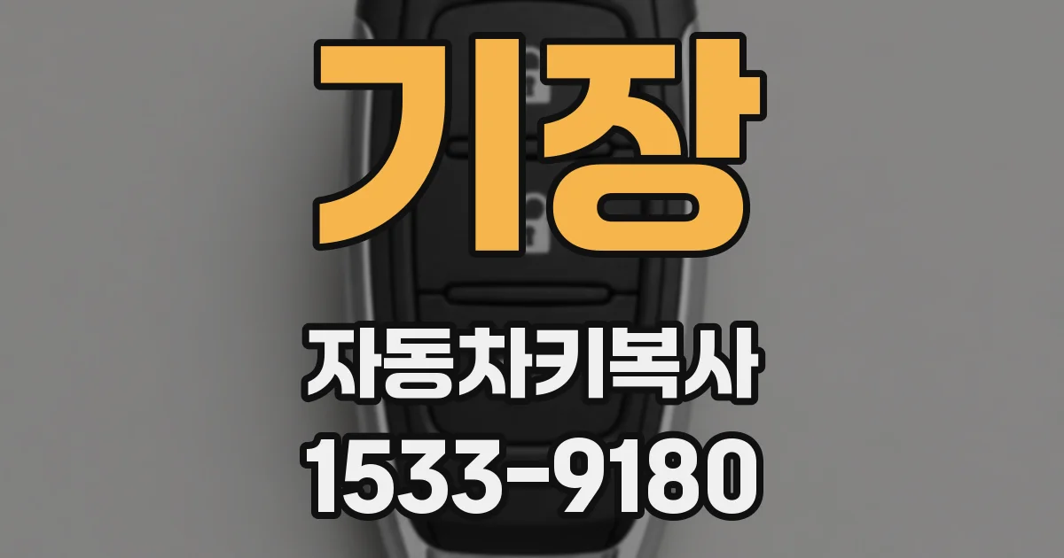 기장 자동차키복사