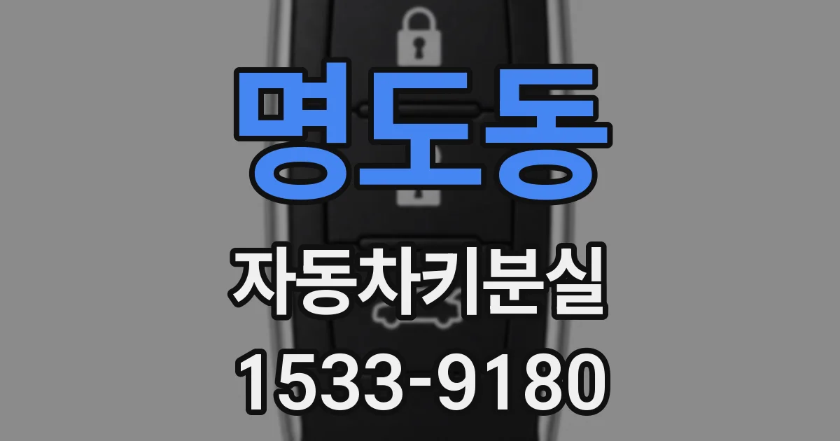 명도동 자동차키분실