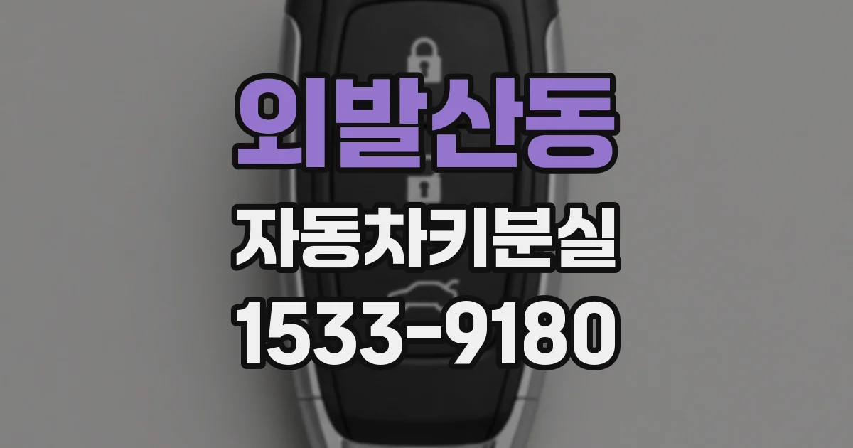 외발산동 자동차키분실