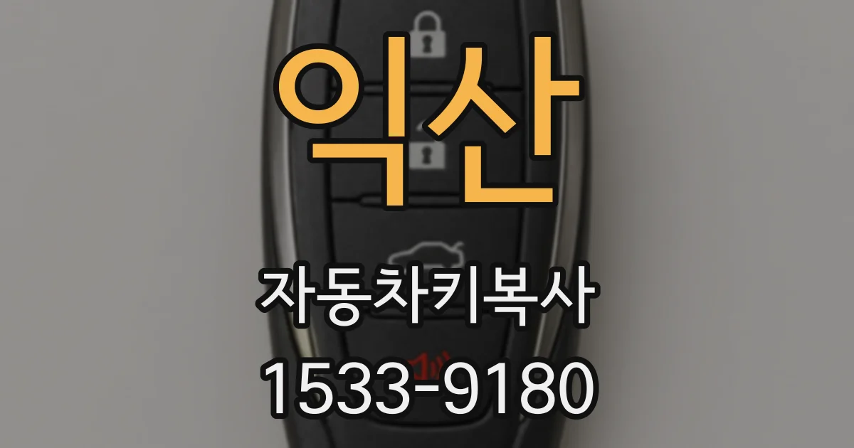 익산 자동차키복사