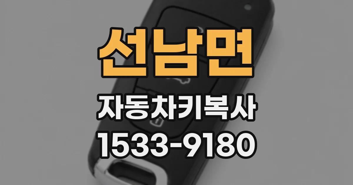 선남면 자동차키복사