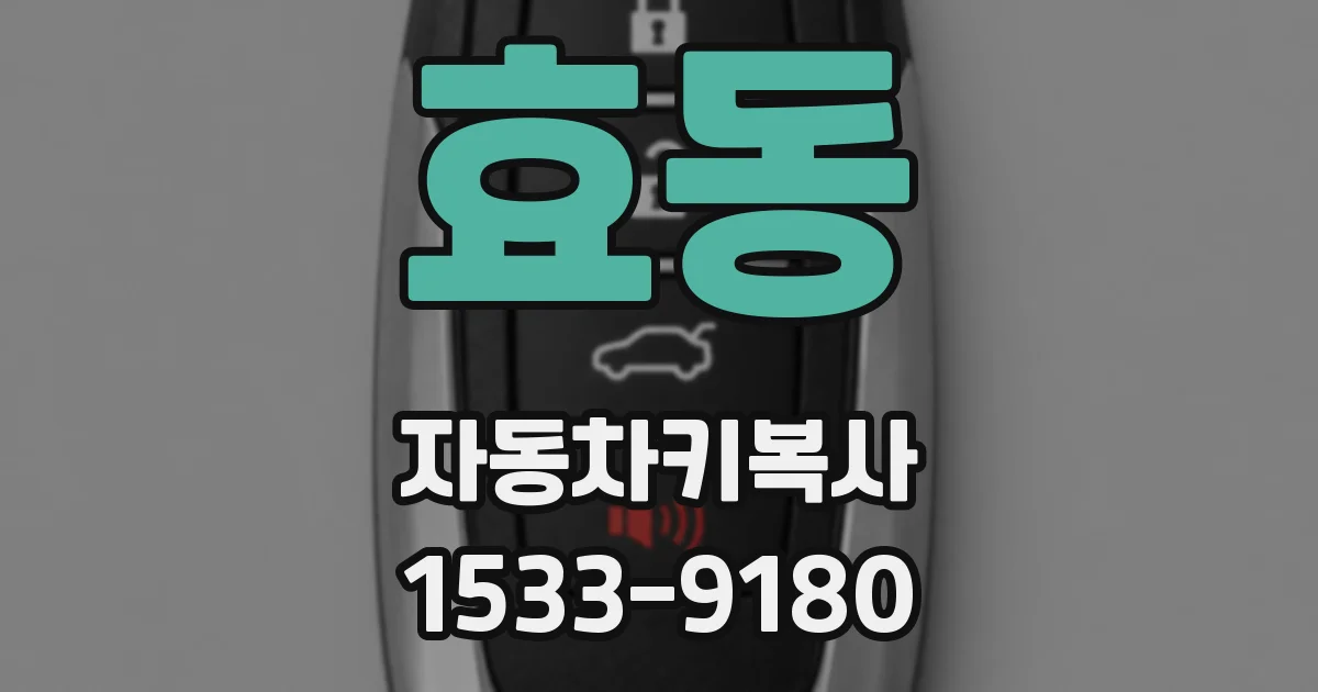효동 자동차키복사