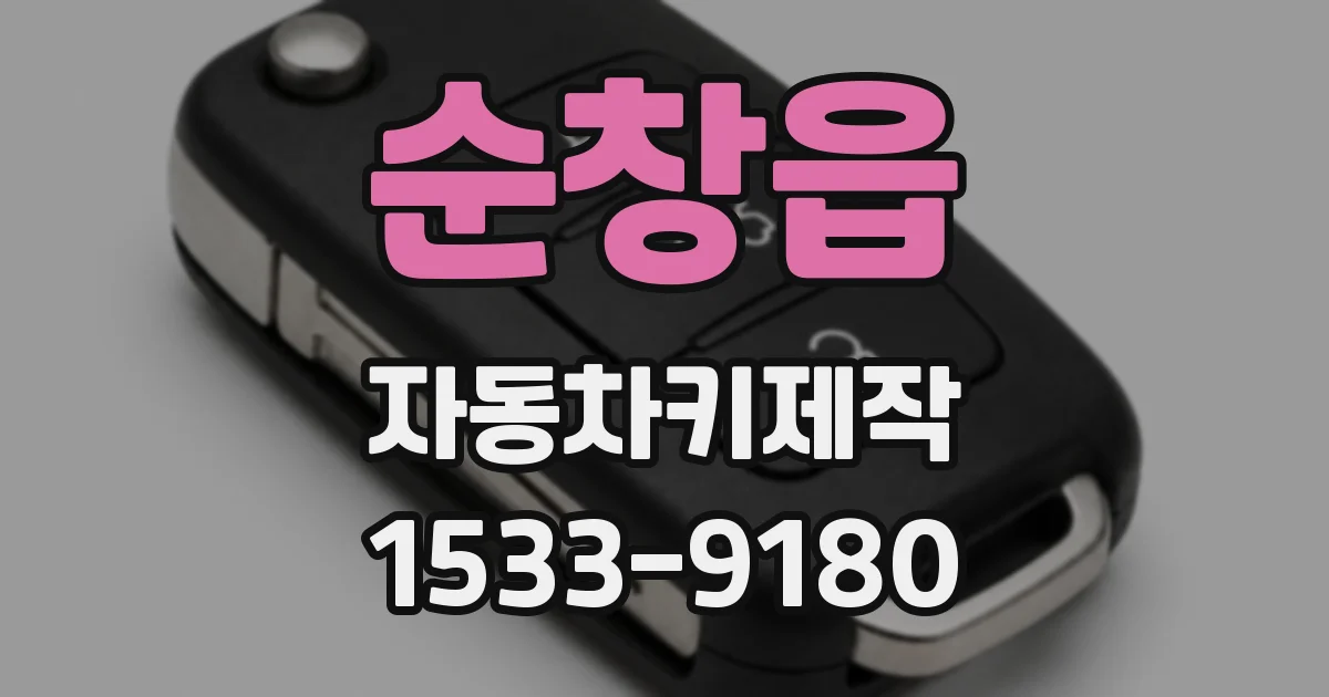 순창읍 자동차키제작
