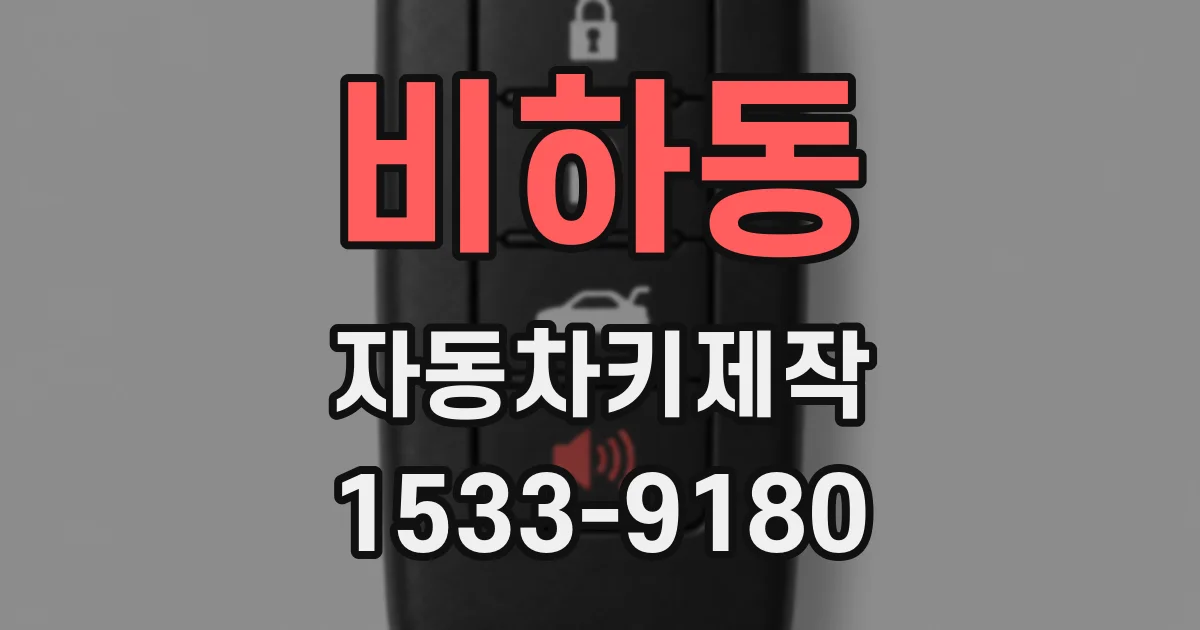비하동 자동차키제작