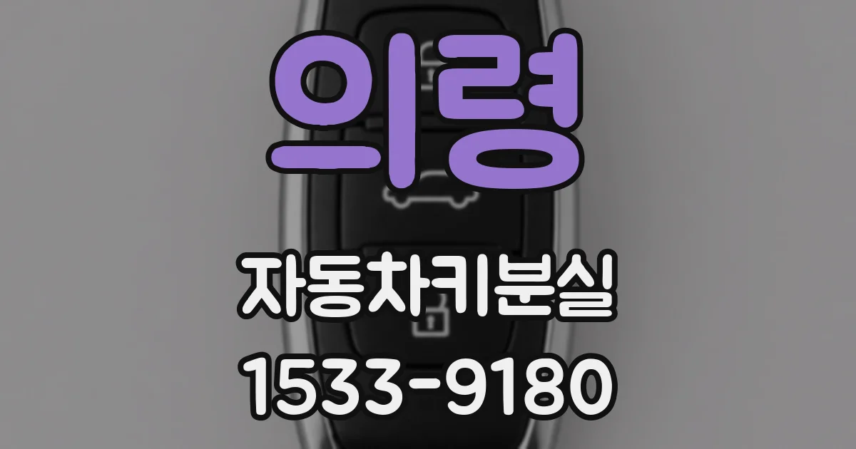 의령 자동차키분실