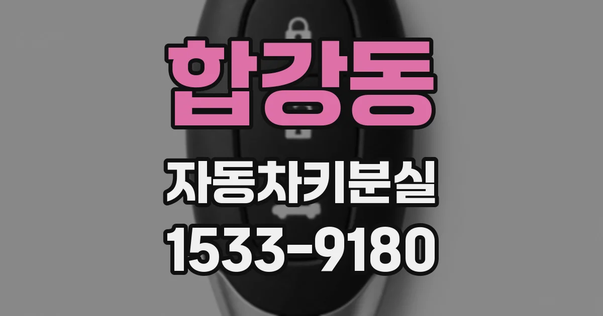 합강동 자동차키분실