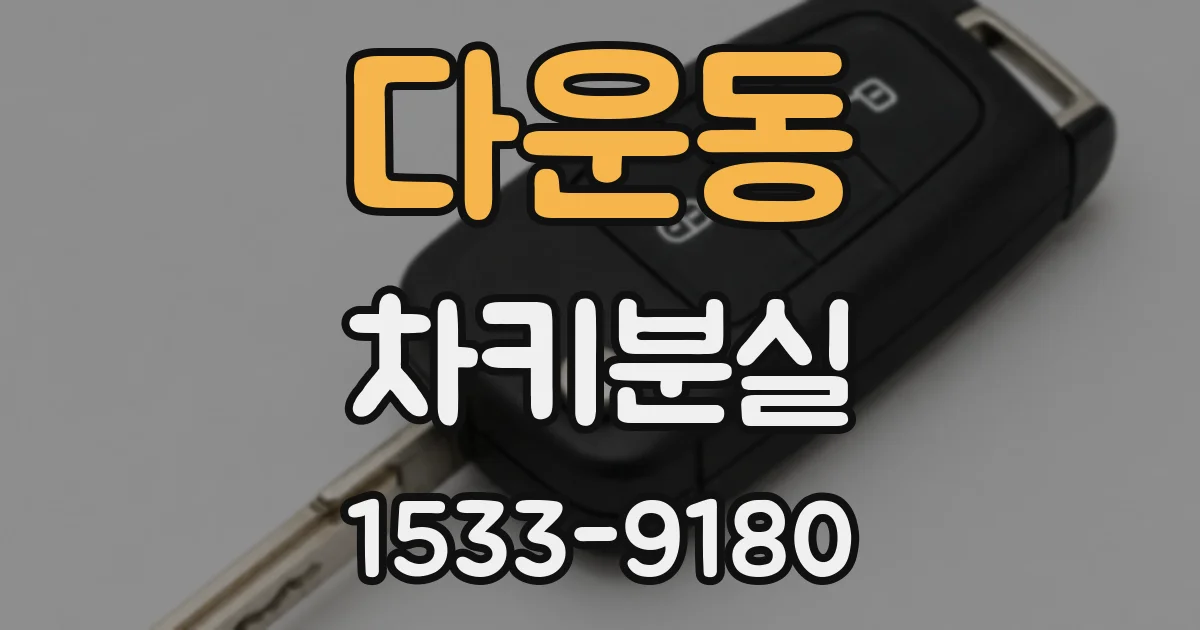 다운동 차키분실