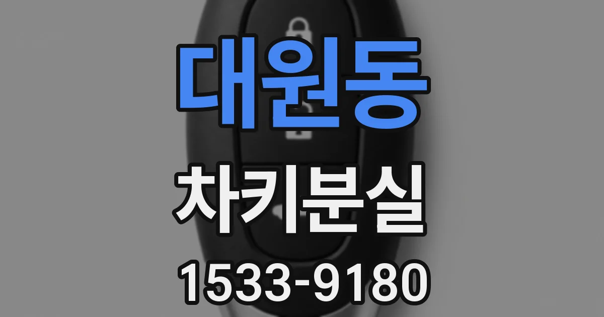 대원동 차키분실