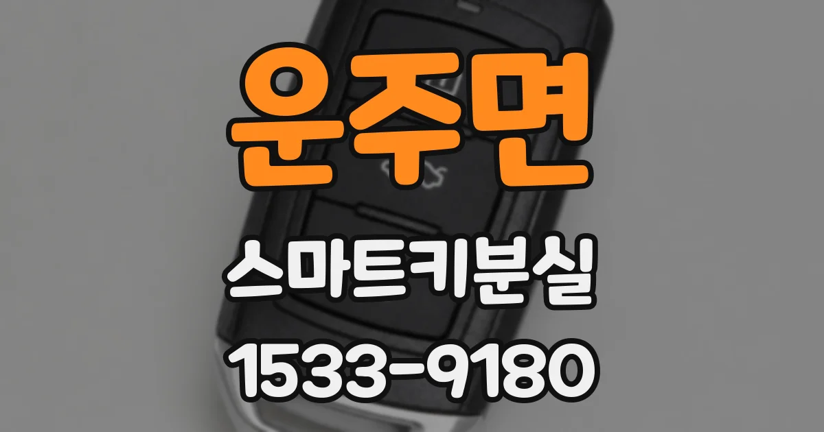 운주면 스마트키분실