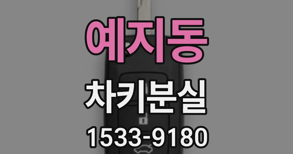 예지동 차키분실