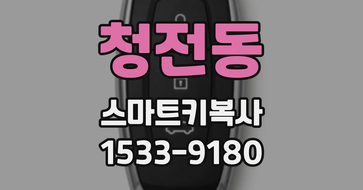 청전동 스마트키복사