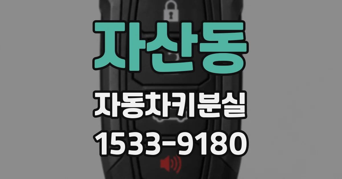 자산동 자동차키분실