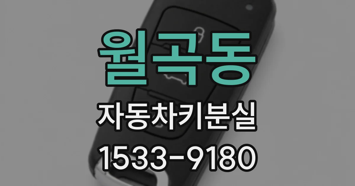 월곡동 자동차키분실