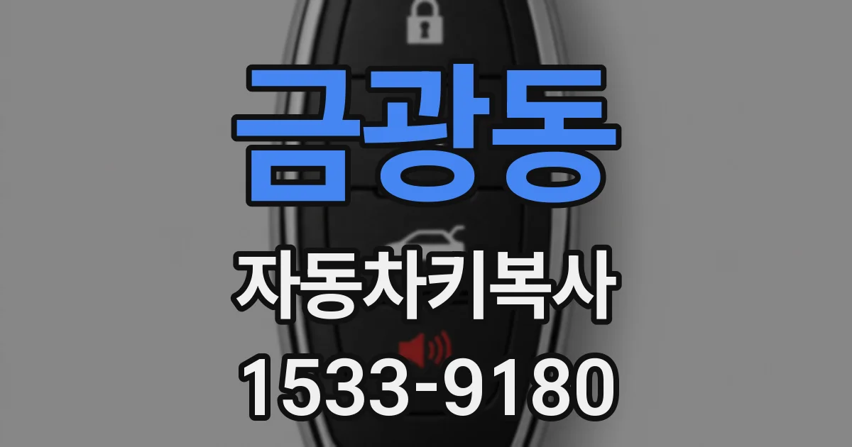 금광동 자동차키복사