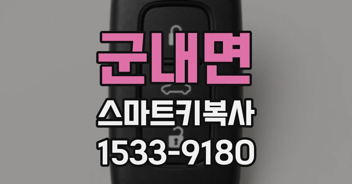 군내면 스마트키복사