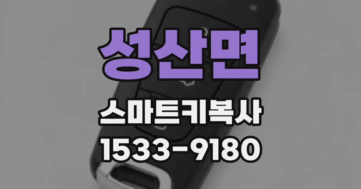 성산면 스마트키복사