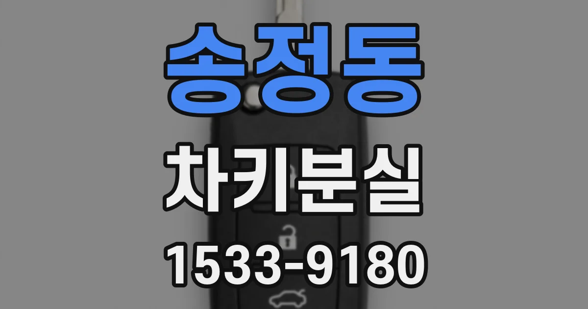 송정동 차키분실