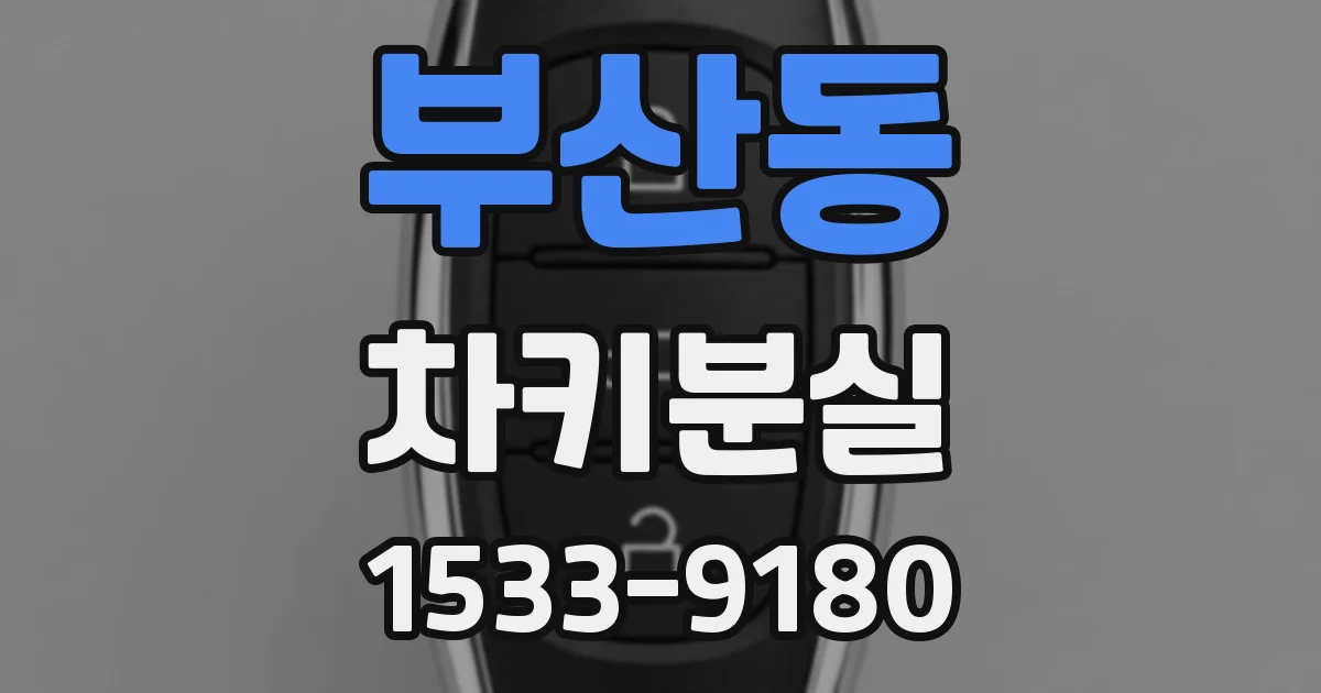 부산동 차키분실