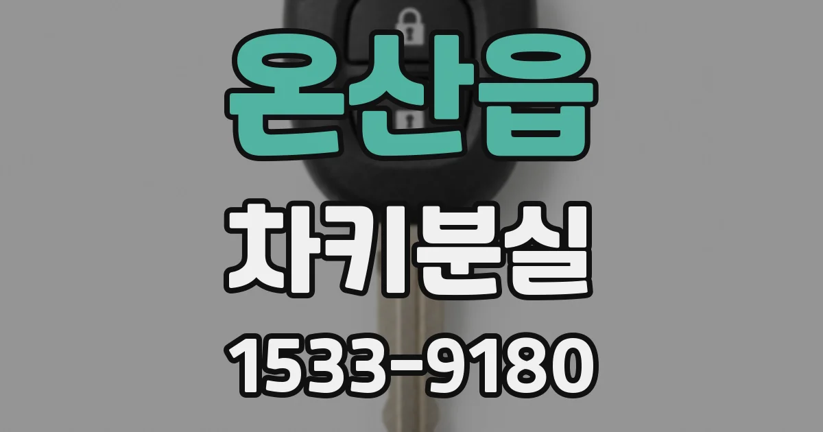온산읍 차키분실