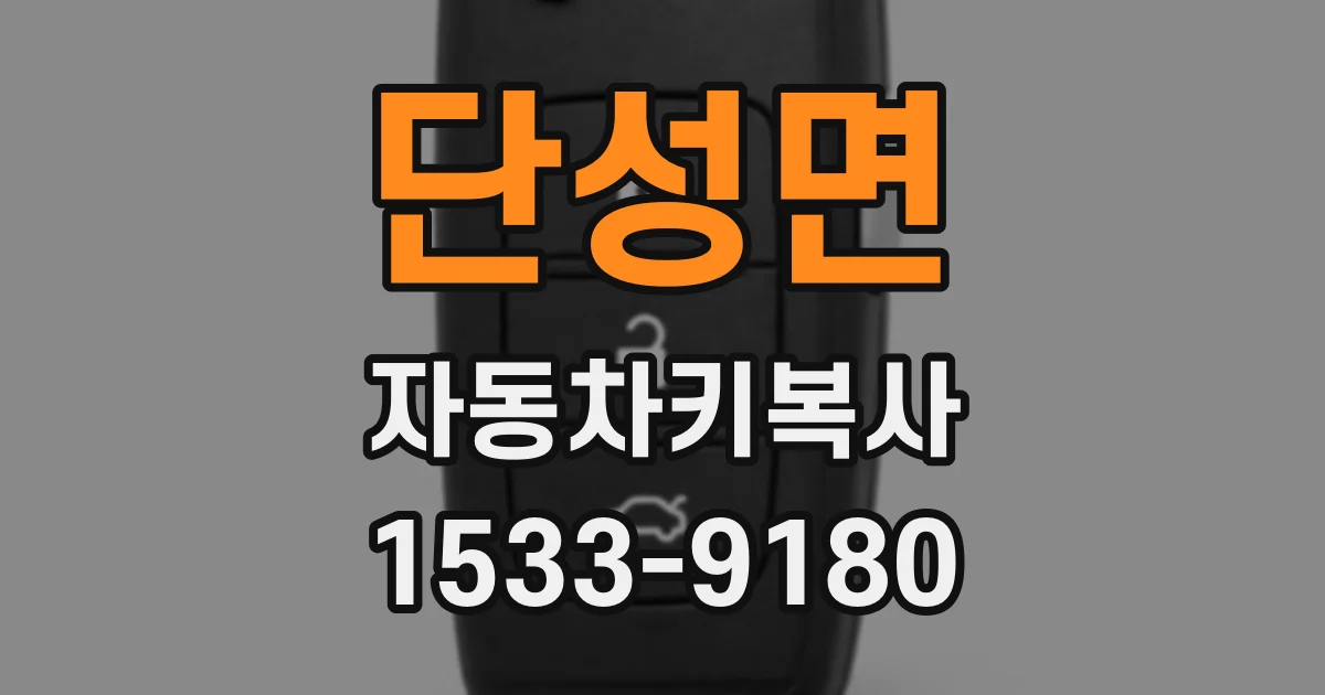 단성면 자동차키복사