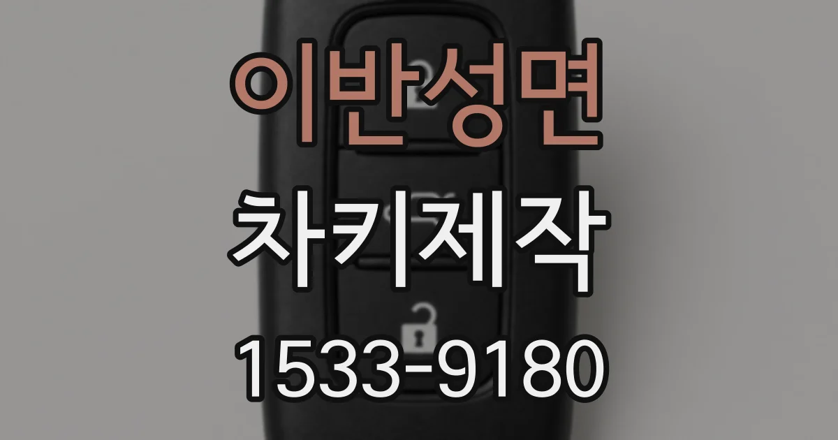이반성면 차키제작