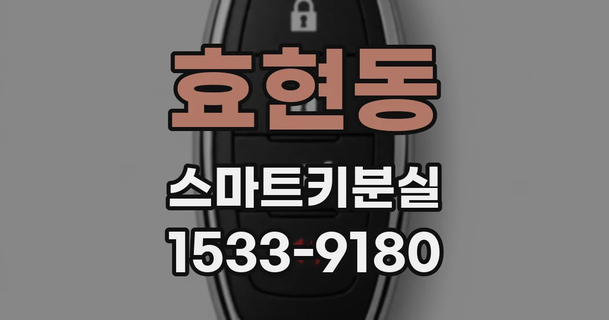 효현동 스마트키분실