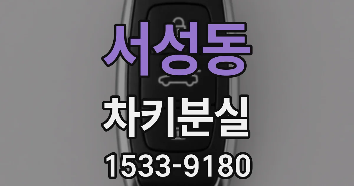 서성동 차키분실